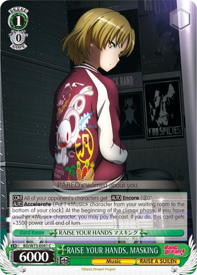 RAISE YOUR HANDS, MASKING (BD/W73-E041 C) [BanG Dream! Vol.2] | Cracking-Singles