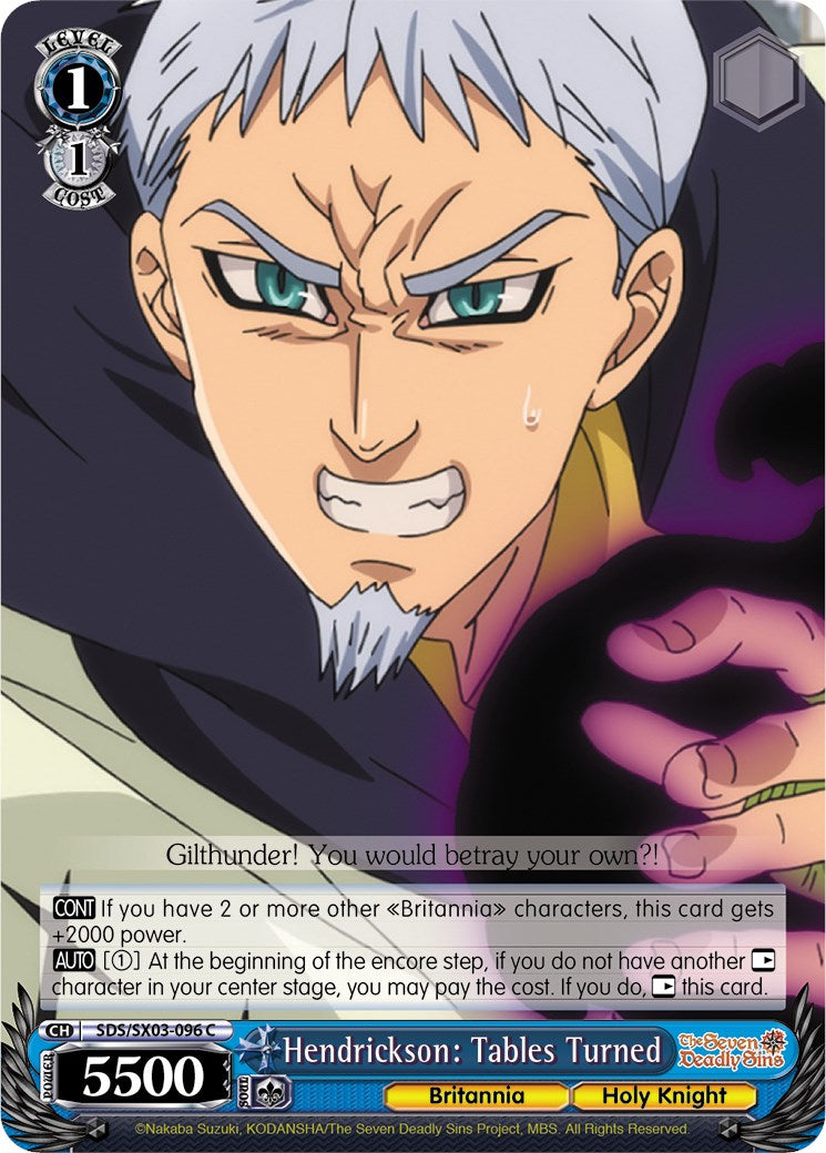 Hendrickson: Tables Turned (SDS/SX03-096 C) [The Seven Deadly Sins] | Cracking-Singles