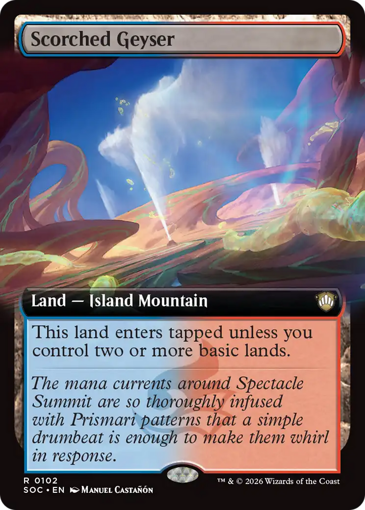Scorched Geyser (Extended Art) [Secrets of Strixhaven Commander] | Cracking-Singles