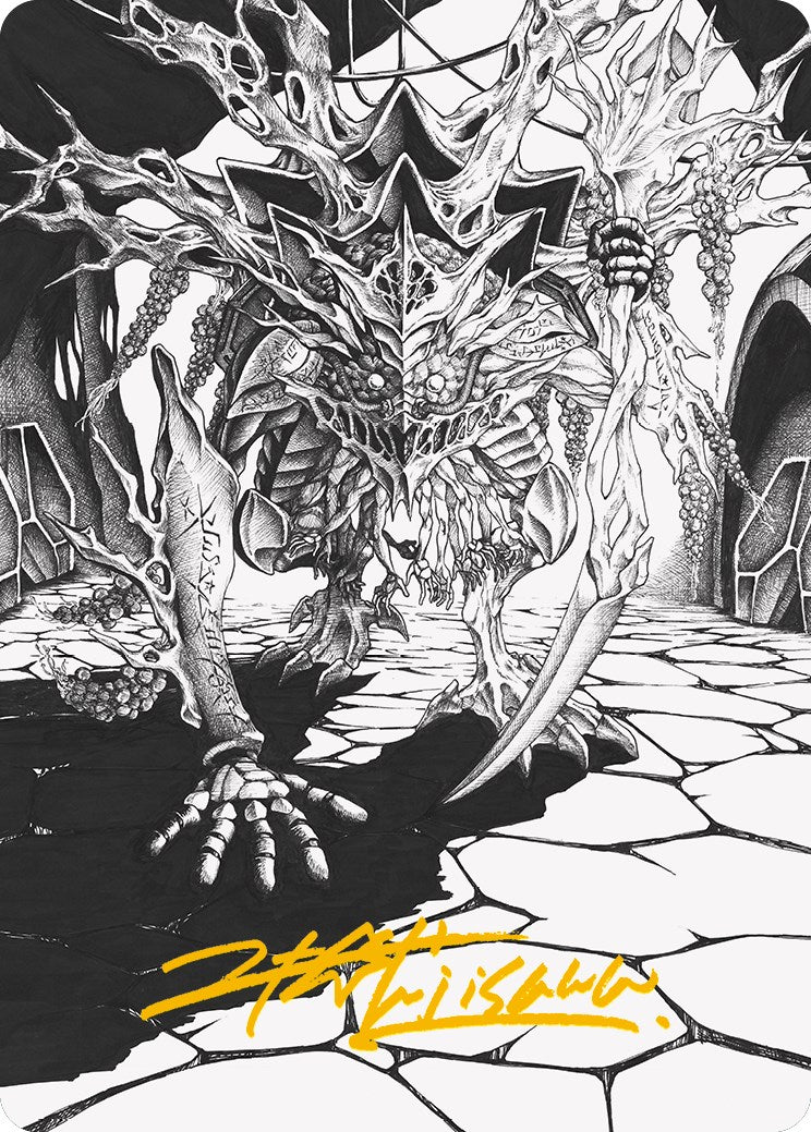 Thrun, Breaker of Silence Art Card (Gold-Stamped Signature) [Phyrexia: All Will Be One Art Series] | Cracking-Singles