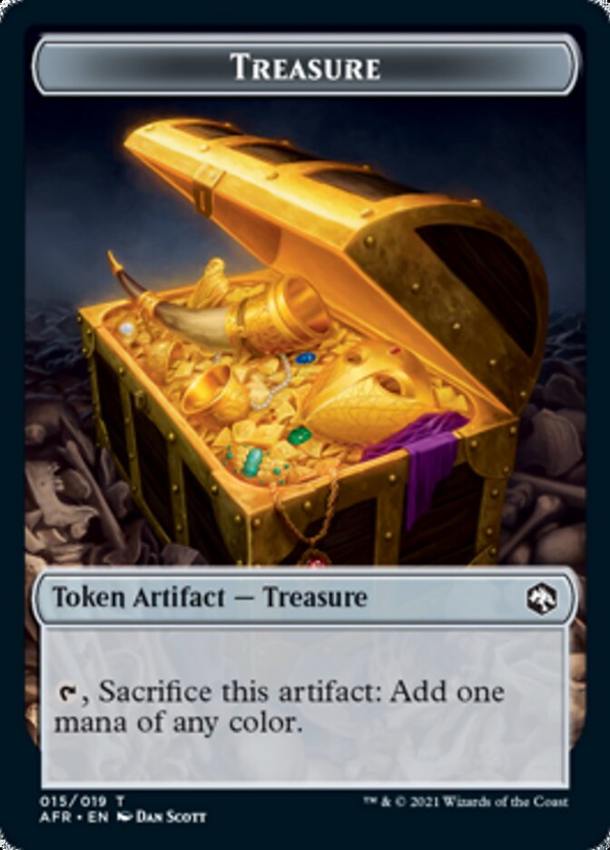 Treasure // Mordenkainen Emblem Double-Sided Token [Dungeons & Dragons: Adventures in the Forgotten Realms Tokens] | Cracking-Singles