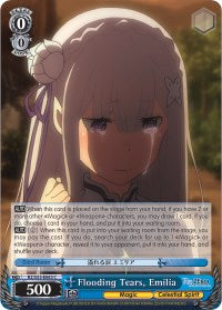 Flooding Tears, Emilia (RZ/S55-E083 C) [Re:ZERO Vol.2] | Cracking-Singles