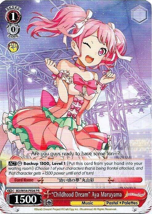 "Childhood Dream" Aya Maruyama (BD/W54-PE06 PR) (Promo) [BanG Dream! Girls Band Party!] | Cracking-Singles