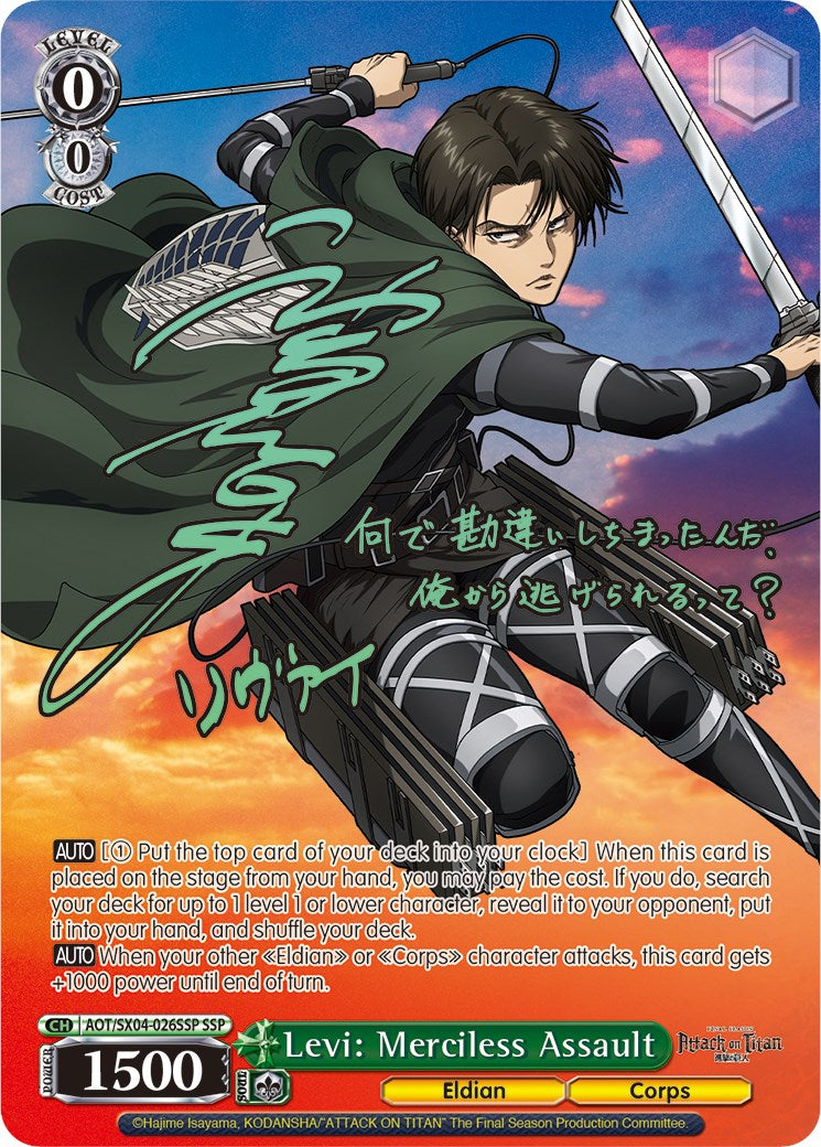 Levi: Merciless Assault Normal (Foil) [Attack On Titan: Final Season] | Cracking-Singles