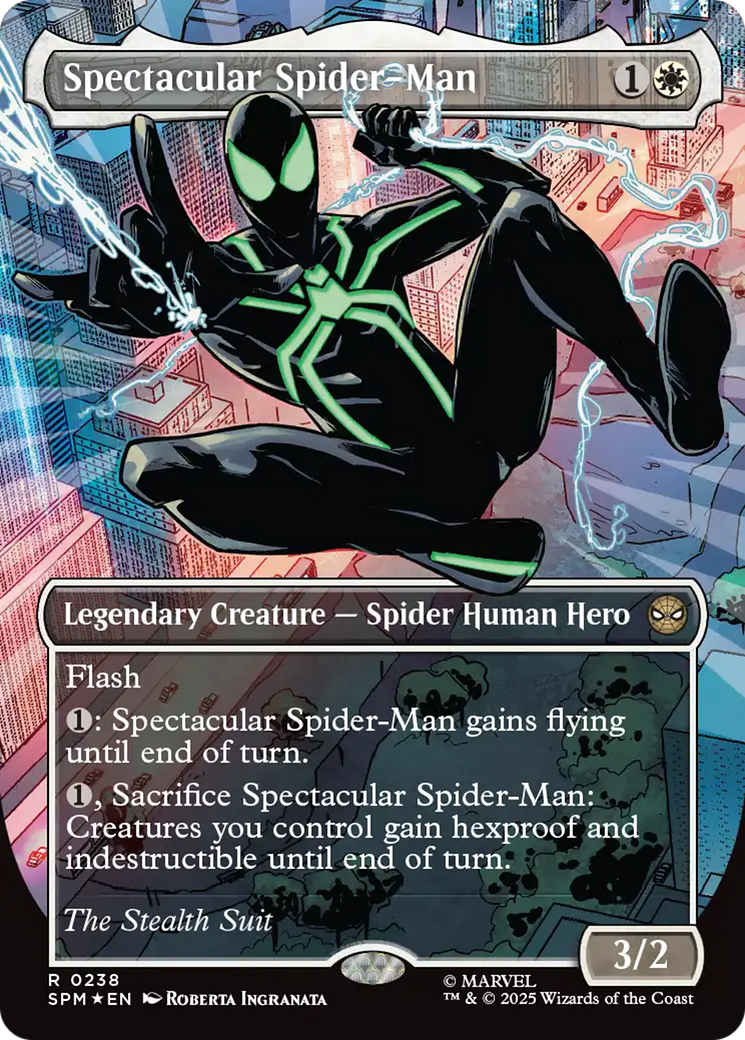 Spectacular Spider-Man (0238) (Borderless) (Textured Foil) [Marvel's Spider-Man] | Cracking-Singles