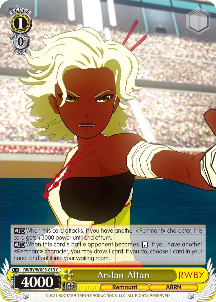 Arslan Altan (RWBY/WX03-013 C) [RWBY] | Cracking-Singles