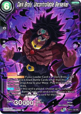Dark Broly, Uncontrollable Berserker (BT11-134) [Vermilion Bloodline 2nd Edition] | Cracking-Singles