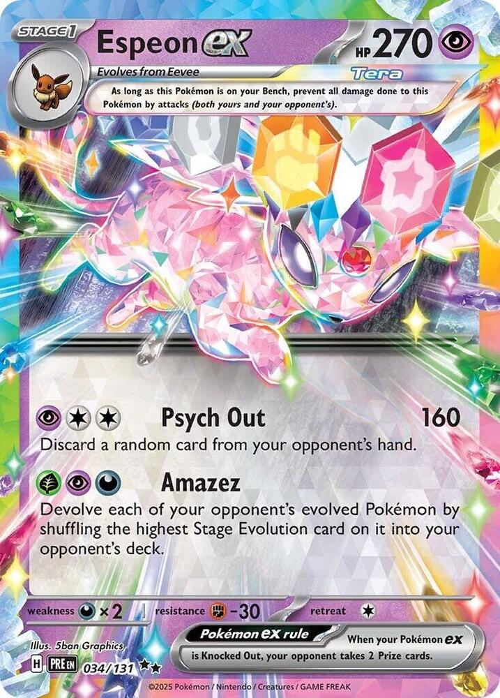 Espeon ex (034/131) [Scarlet & Violet: Prismatic Evolutions] | Cracking-Singles