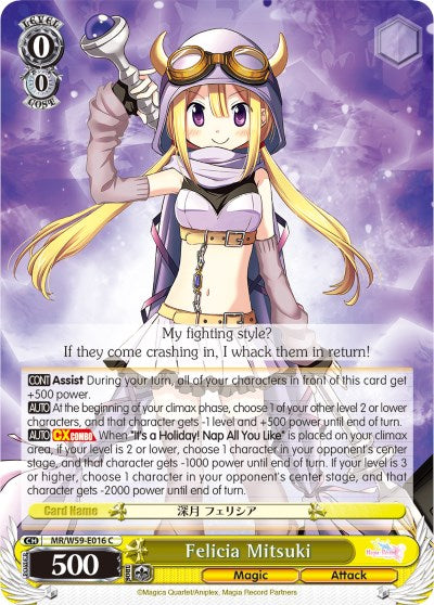 Felicia Mitsuki (MR/W59-E016 C) [Magia Record: Puella Magi Madoka Magica [Side Story] (Mobile)] | Cracking-Singles