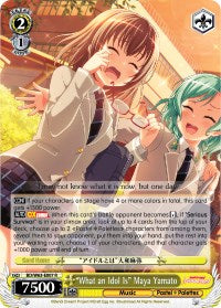 "What an Idol Is" Maya Yamato (BD/W63-E007 R) [BanG Dream! Girls Band Party! Vol.2] | Cracking-Singles