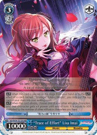 "Trace of Effort" Lisa Imai (BD/W54-TE15R RRR) [BanG Dream! Girls Band Party!] | Cracking-Singles