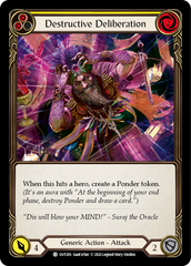 Destructive Deliberation (Yellow) [OUT205] (Outsiders)  Rainbow Foil | Cracking-Singles
