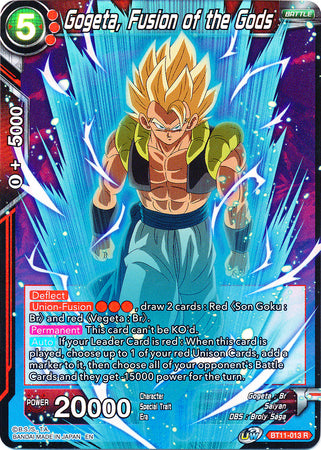 Gogeta, Fusion of the Gods (BT11-013) [Vermilion Bloodline 2nd Edition] | Cracking-Singles