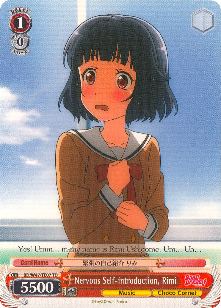 Nervous Self-introduction, Rimi (BD/W47-TE07 TD) [BanG Dream!] | Cracking-Singles