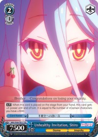 Unhealthy Invitation, Shiro (NGL/S58-TE17 TD) [No Game No Life] | Cracking-Singles