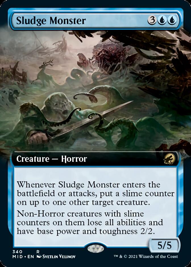 Sludge Monster (Extended Art) [Innistrad: Midnight Hunt] | Cracking-Singles
