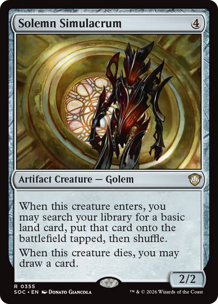 Solemn Simulacrum [Secrets of Strixhaven Commander] | Cracking-Singles