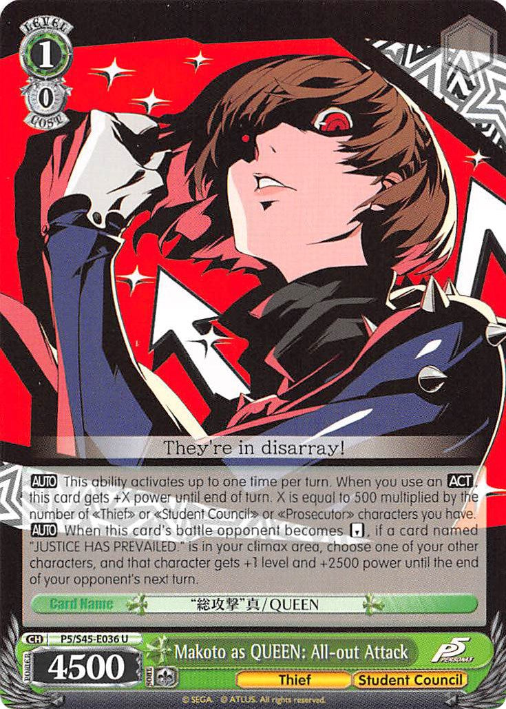 Makoto as QUEEN: All-out Attack (P5/S45-E036 U) [Persona 5] | Cracking-Singles