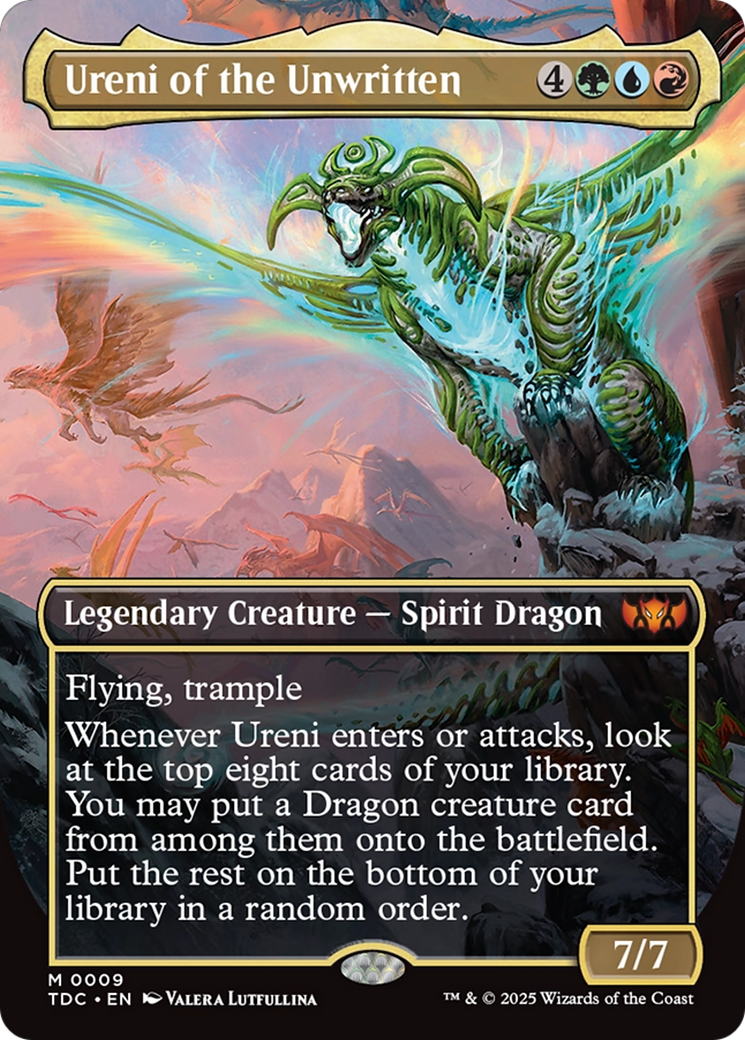 Ureni of the Unwritten (Borderless) [Tarkir: Dragonstorm Commander] | Cracking-Singles
