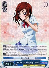 Great at Singing, Maki (LL/W24-E079R RRR) [Love Live!] | Cracking-Singles
