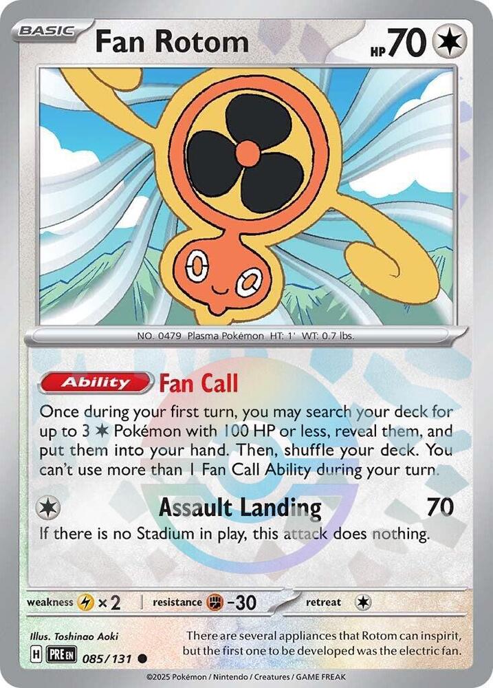 Fan Rotom (085/131) (Poke Ball Pattern) [Scarlet & Violet: Prismatic Evolutions] | Cracking-Singles
