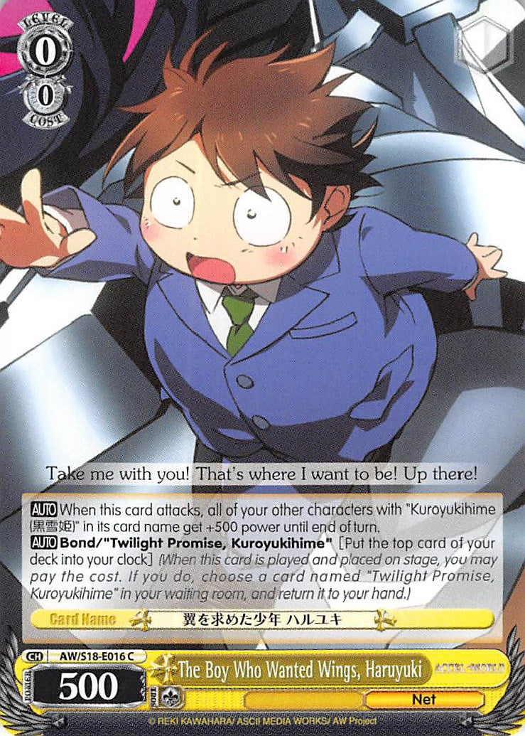 The Boy Who Wanted Wings, Haruyuki (AW/S18-E016 C) [Accel World] | Cracking-Singles