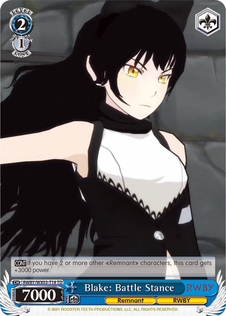Blake: Battle Stance (RWBY/WX03-T18 TD) [RWBY] | Cracking-Singles