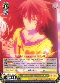 BLANK's Victory Condition, Sora (NGL/S58-E002 RR) [No Game No Life] | Cracking-Singles