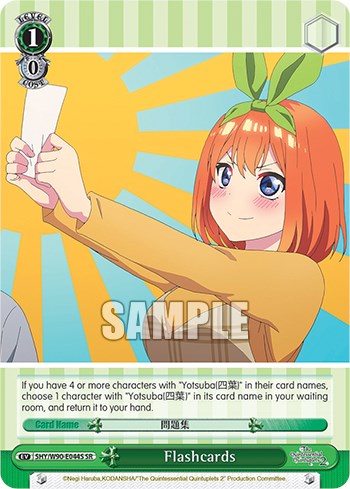 Flashcards (5HY/W90-E044S SR) [The Quintessential Quintuplets 2] | Cracking-Singles