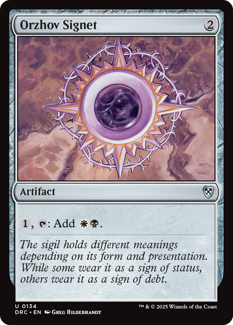 Orzhov Signet [Aetherdrift Commander] | Cracking-Singles