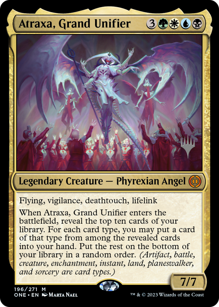 Atraxa, Grand Unifier (Promo Pack) [Phyrexia: All Will Be One Promos] | Cracking-Singles