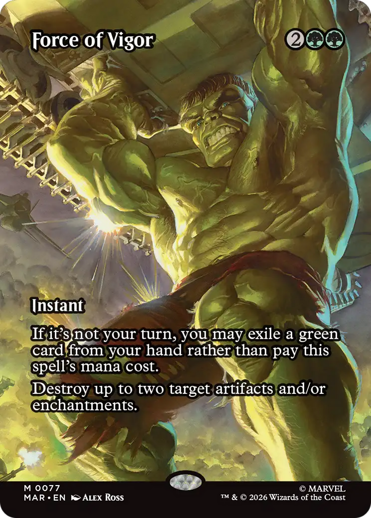 Force of Vigor (Borderless) [Marvel Universe: Eternal-Legal] | Cracking-Singles
