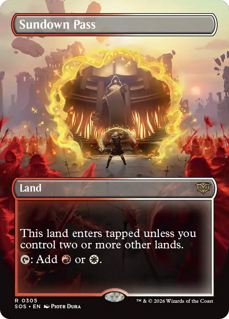 Sundown Pass (Borderless) [Secrets of Strixhaven] | Cracking-Singles