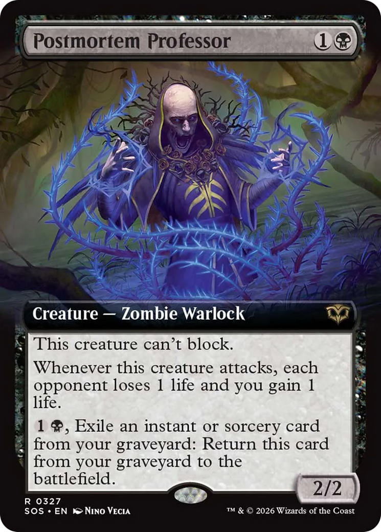 Postmortem Professor (Extended Art) [Secrets of Strixhaven] | Cracking-Singles