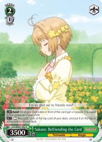 Sakura: Befriending the Card (CCS/WX01-042 U) [Cardcaptor Sakura: Clear Card] | Cracking-Singles