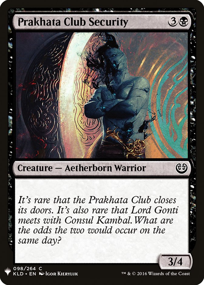 Prakhata Club Security [Mystery Booster] | Cracking-Singles