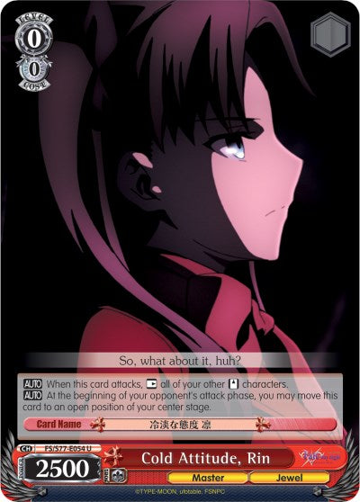 Cold Attitude, Rin (FS/S77-E054 U) [Fate/Stay Night [Heaven's Feel] Vol.2] | Cracking-Singles