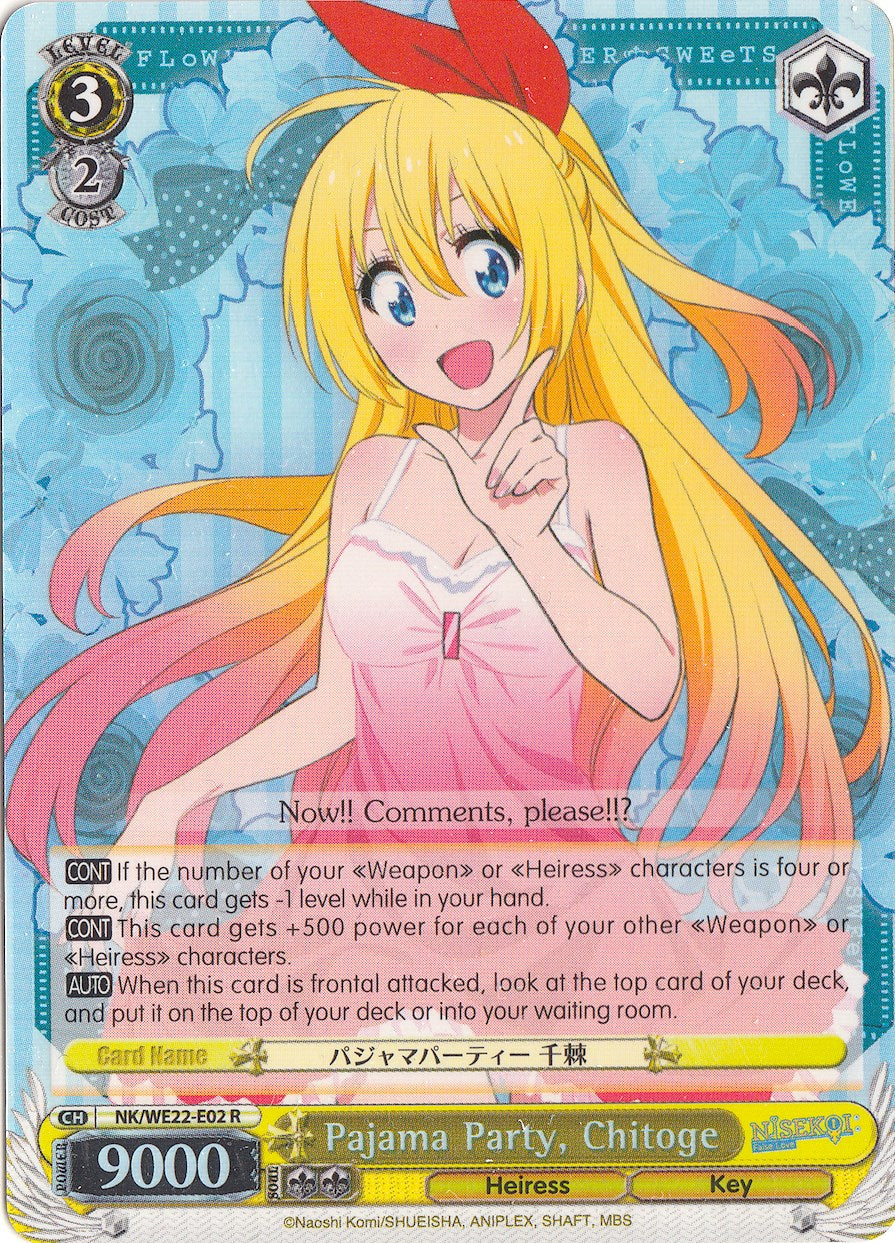 Pajama Party, Chitoge (NK/WE22-E02) (Parallel Foil) [NISEKOI Extra Booster] | Cracking-Singles