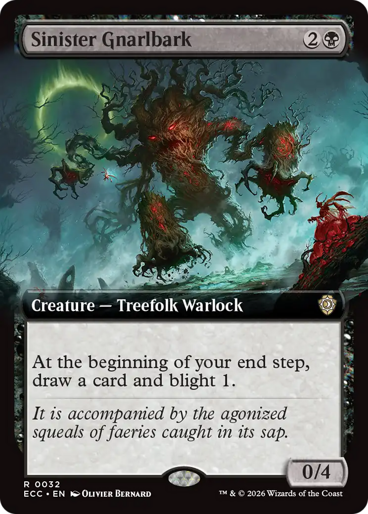 Sinister Gnarlbark (Extended Art) [Lorwyn Eclipsed Commander] | Cracking-Singles