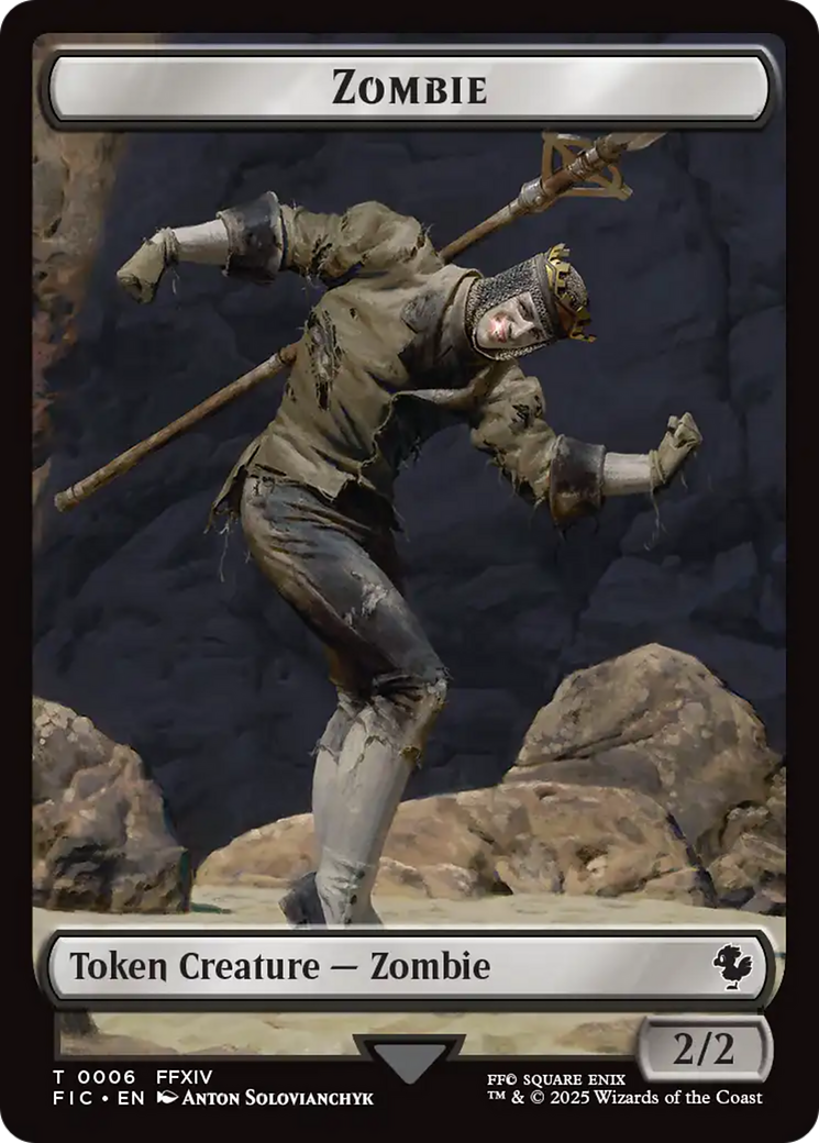 Moogle // Zombie Double-Sided Token [FINAL FANTASY Commander Tokens] | Cracking-Singles
