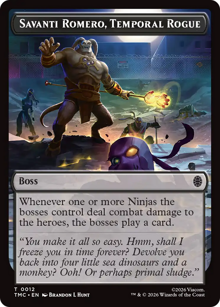 Savanti Romero, Temporal Rogue [Teenage Mutant Ninja Turtles Commander Tokens] | Cracking-Singles