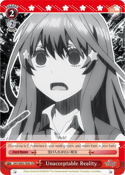 Unacceptable Reality (5HY/W83-TE89 TD) [The Quintessential Quintuplets] | Cracking-Singles