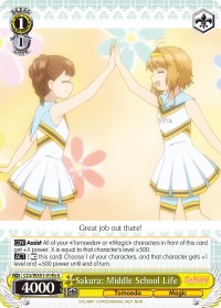 Sakura: Middle School Life (CCS/WX01-014b U) [Cardcaptor Sakura: Clear Card] | Cracking-Singles