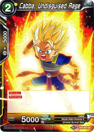 Cabba, Undisguised Rage (BT7-081) [Assault of the Saiyans] | Cracking-Singles