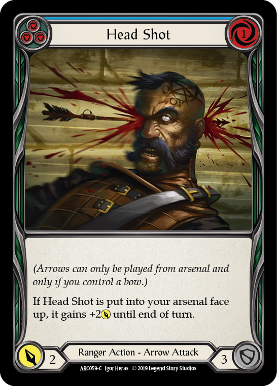 Head Shot (Blue) [ARC059-C] (Arcane Rising)  1st Edition Normal | Cracking-Singles