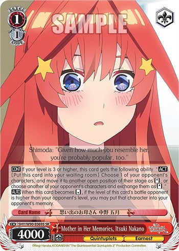 Mother in Her Memories, Itsuki Nakano (5HY/W90-E069S SR) [The Quintessential Quintuplets 2] | Cracking-Singles