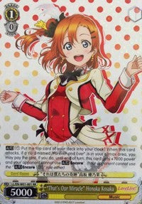 "That's Our Miracle" Honoka Kosaka (LL/EN-W01-001 RR) [Love Live! DX] | Cracking-Singles