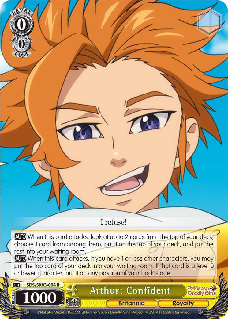 Arthur: Confident (SDS/SX03-004 R) [The Seven Deadly Sins] | Cracking-Singles
