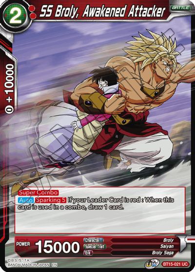 SS Broly, Awakened Attacker (BT15-021) [Saiyan Showdown] | Cracking-Singles