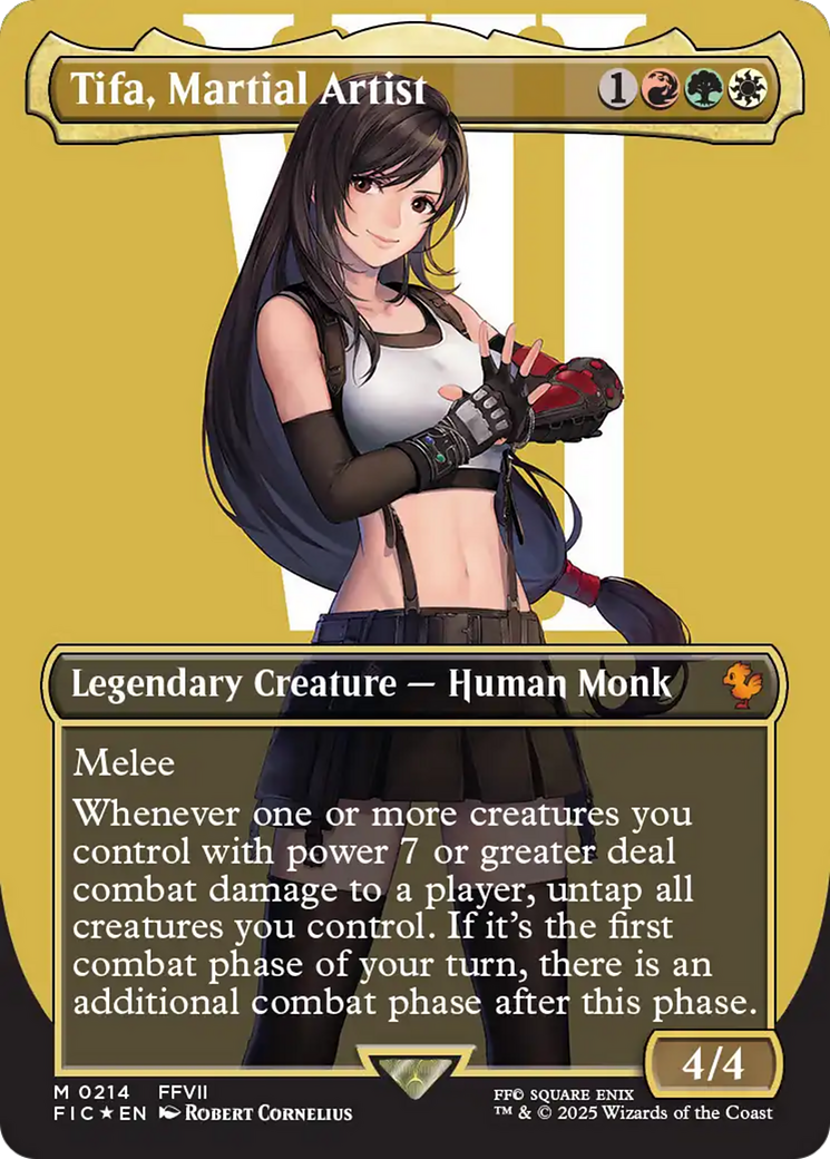 Tifa, Martial Artist (Borderless) (Surge Foil) [FINAL FANTASY Commander] | Cracking-Singles